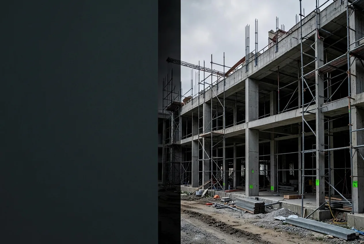 Rohbau vor der baubegleitenden Beweissicherung